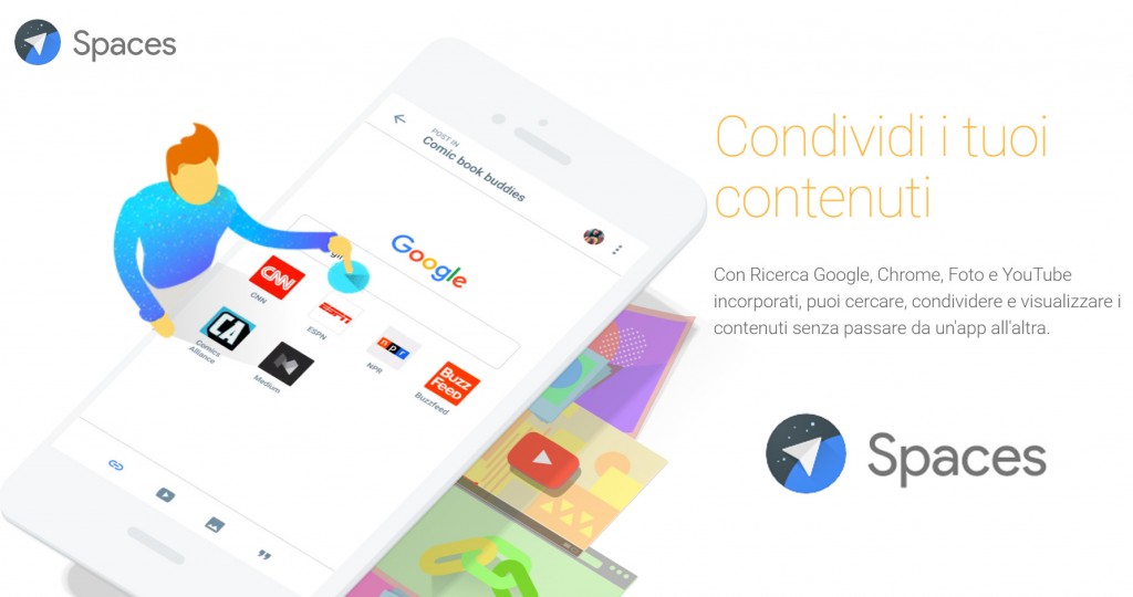 Spaces, la nuova App Google per gruppi che condividono tutto