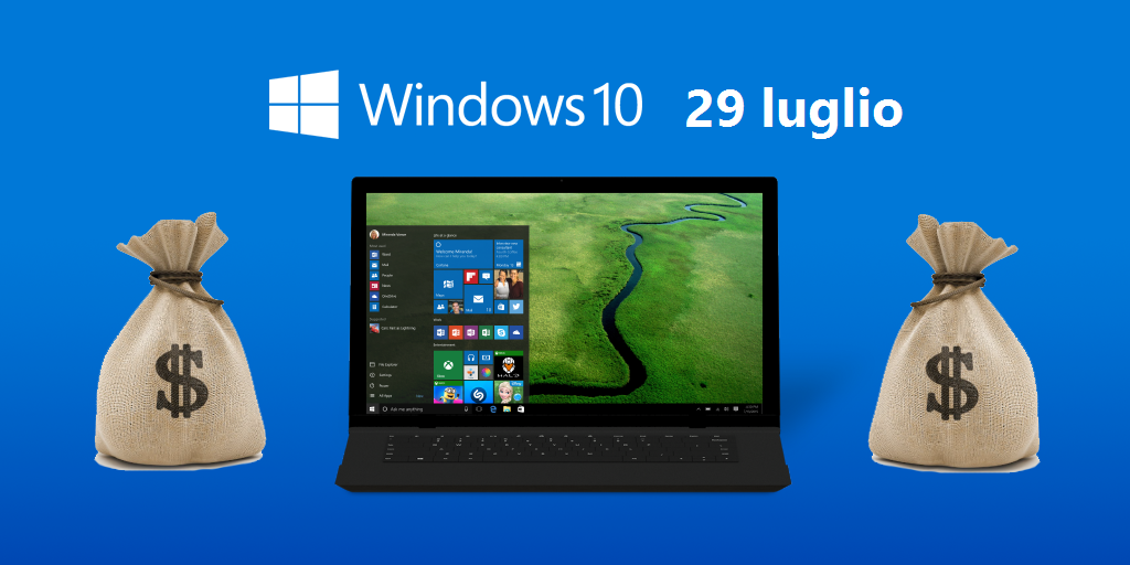 Windows 10 diventerà a pagamento dal 29 luglio