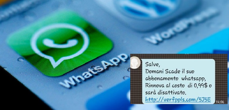 "Domani Scade WhatsApp" La nuova truffa! Come difendersi