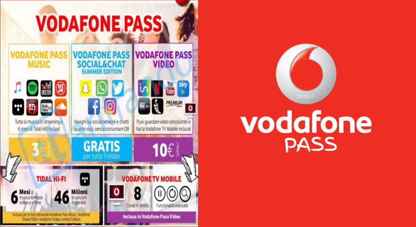 Vodafone Pass Youtube e Netflix senza consumare Giga a 10 euro
