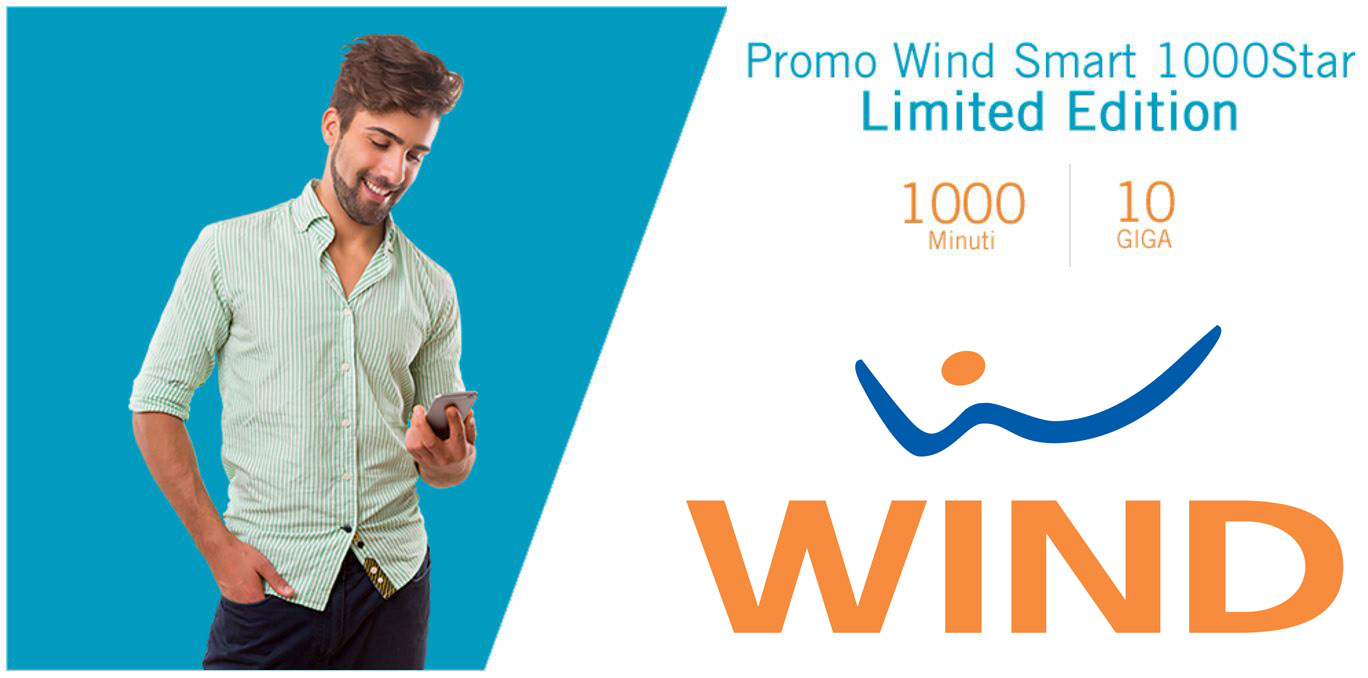 Wind Smart 1000Star: 1000 minuti e 10 Giga ogni 28 giorni