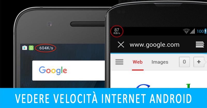 Vedere velocità internet Android nella barra notifiche