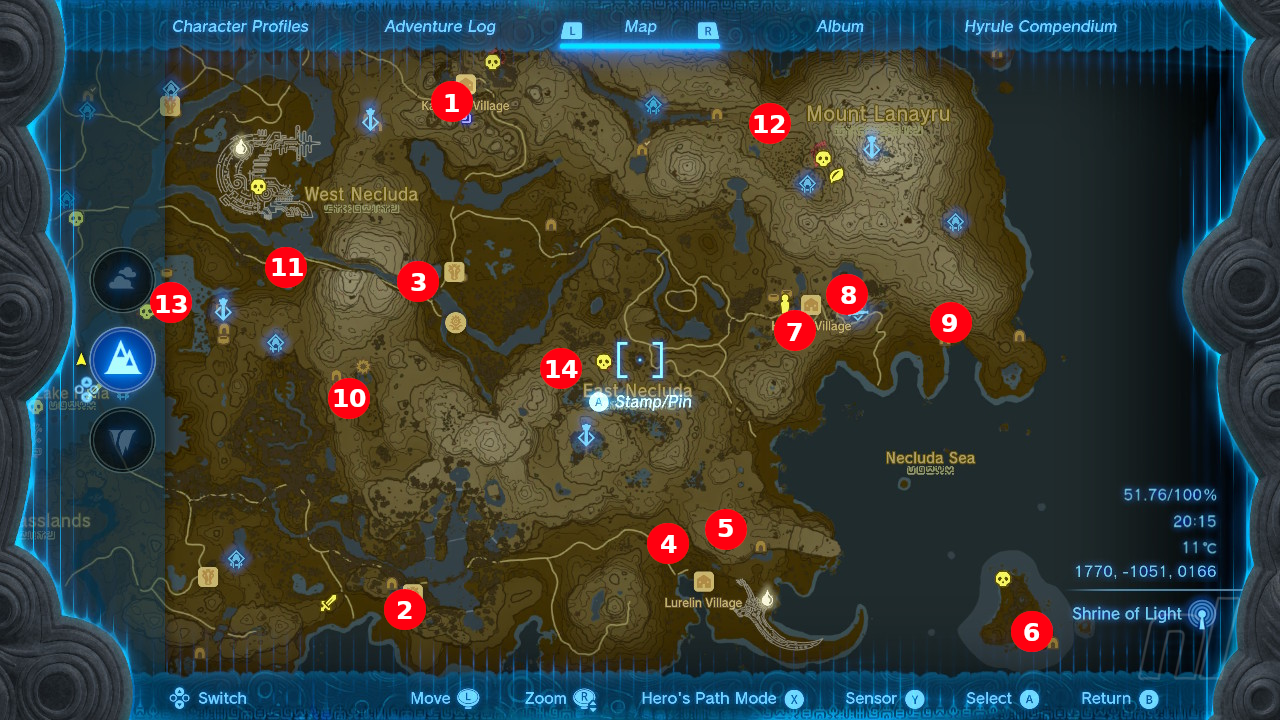 Tutte le posizioni e le mappe dei Santuari di Zelda Tears of the Kingdom