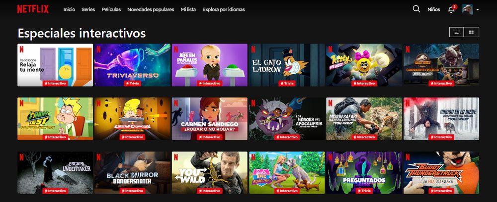 Catalogo di speciali interattivi di Netflix