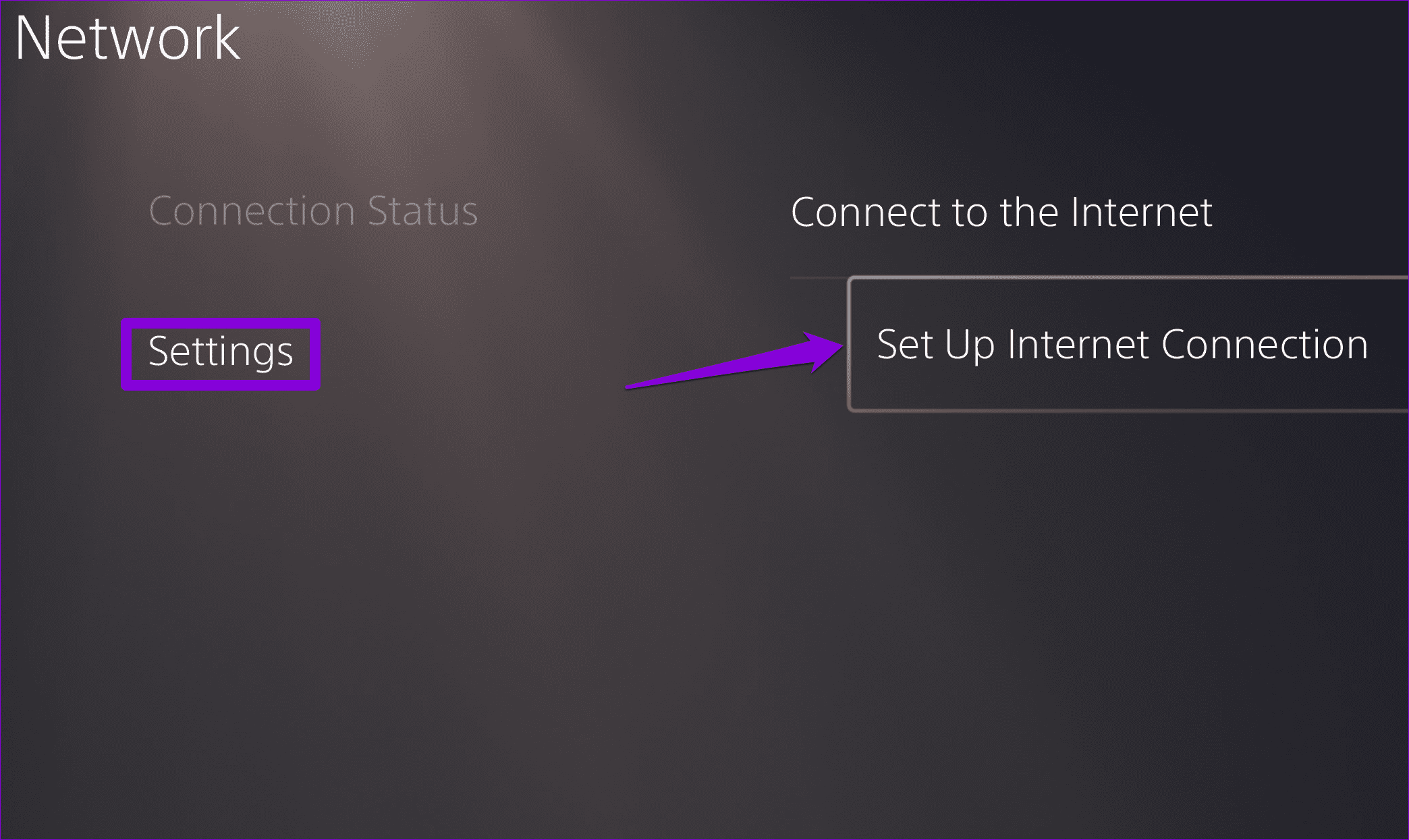 Configura Internet su PS5