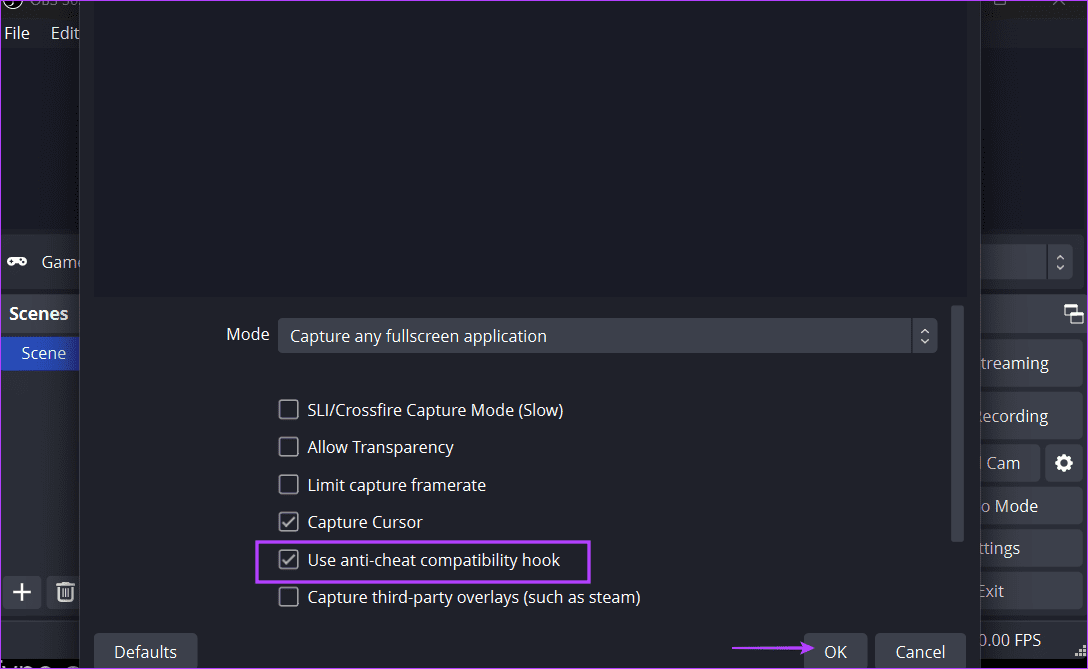 Utilizza hook di compatibilità anti-cheat