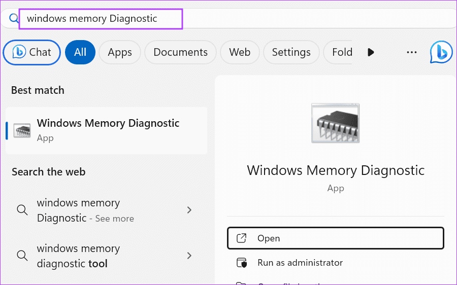 4 open windows mem diagnostic tool