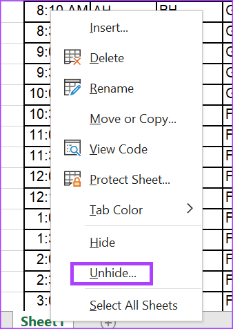 Opzione Scopri in Excel