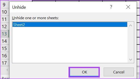 Fogli di lavoro da scoprire in Excel