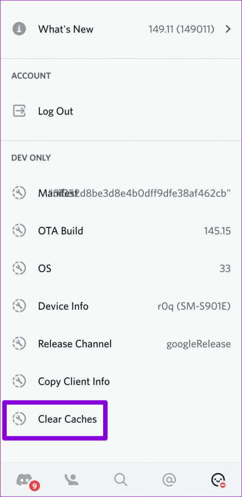 Cancella Cache di Discord su Mobile