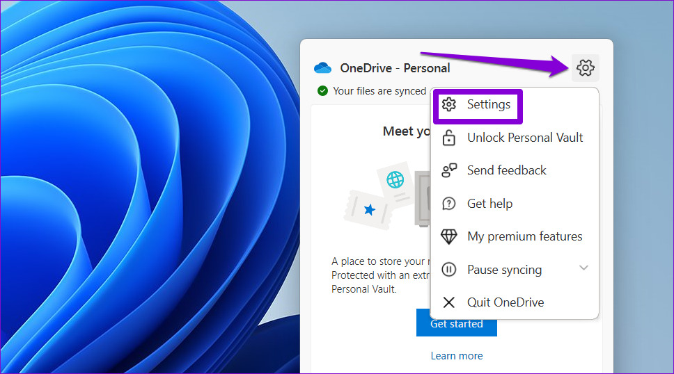 Impostazioni di OneDrive