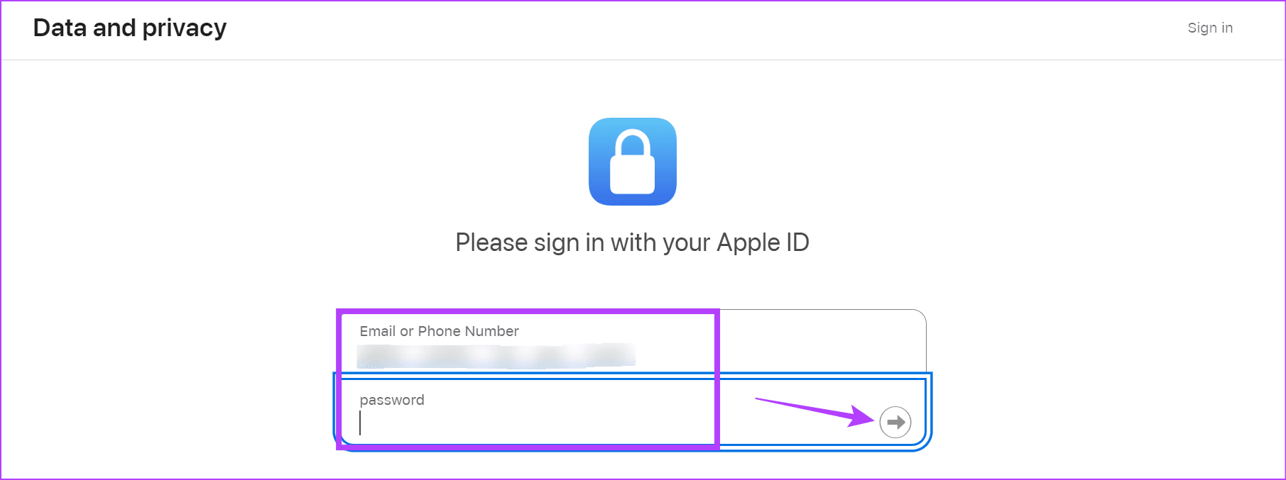 Inserisci i dettagli Apple ID