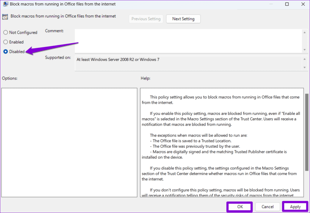 Sblocca Macro in Excel