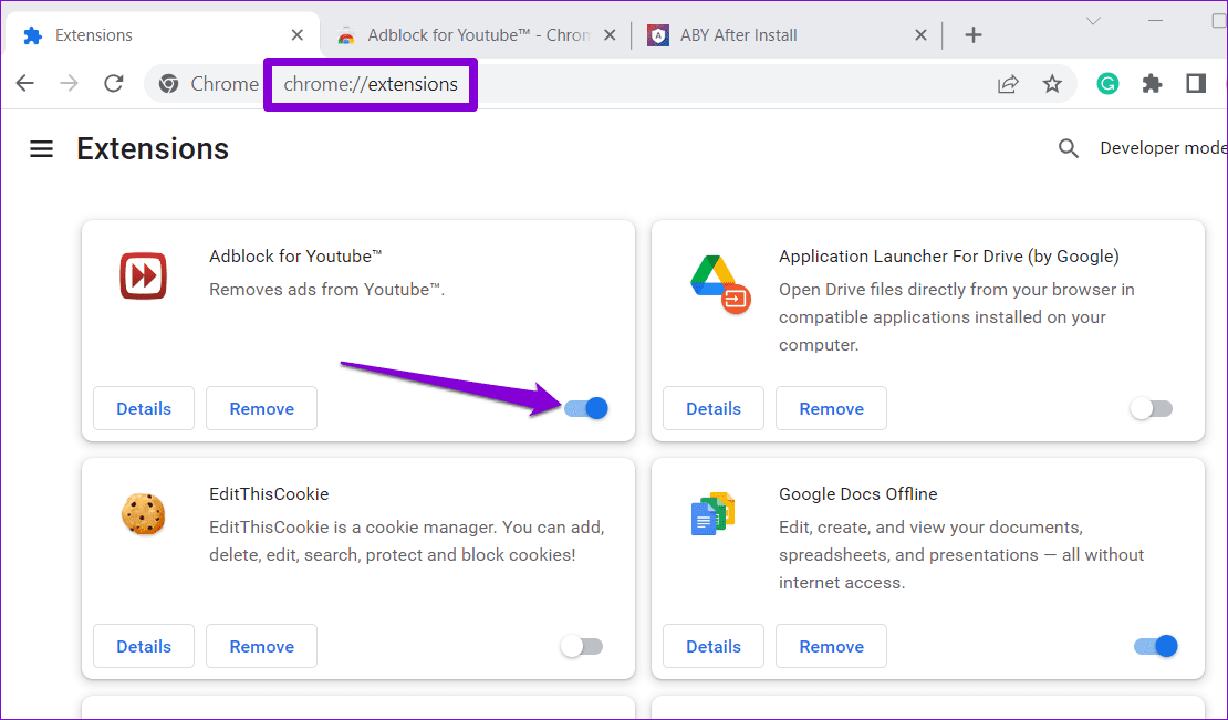 Disabilita Ad Blocker in Chrome