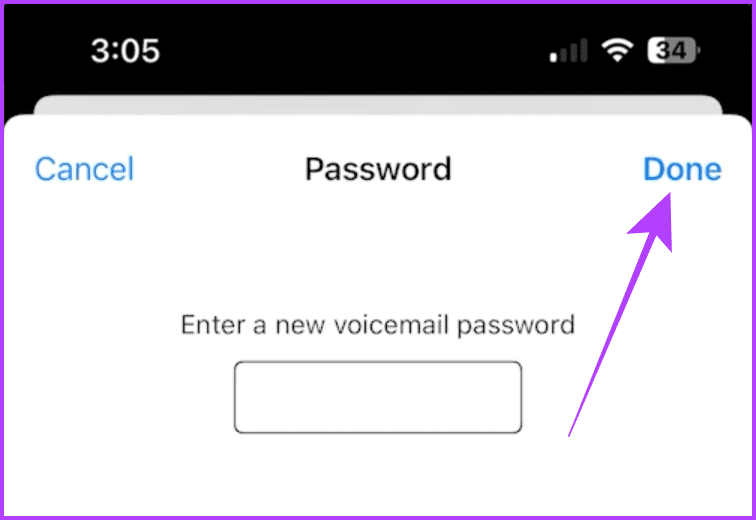 Impostazione Password Voicemail