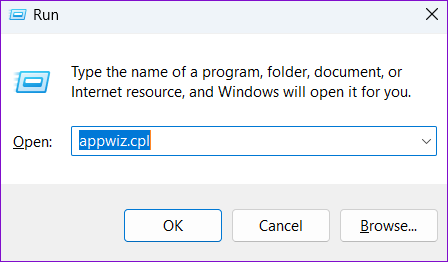 Apri Programmi e Funzionalità su Windows