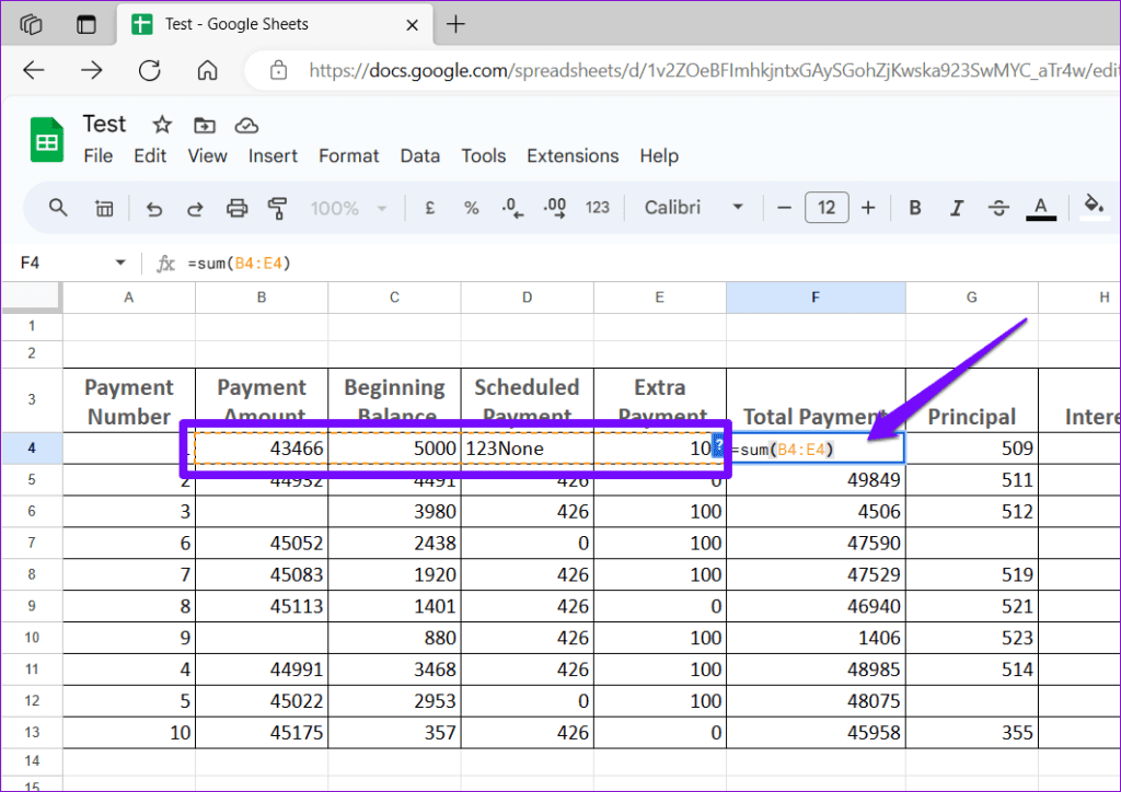 Riferimenti nel Foglio di Lavoro Google Sheets