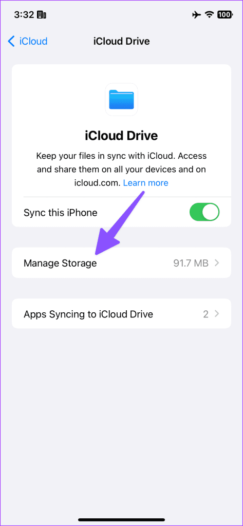 iCloud Drive che occupa spazio su iPhone 1 2