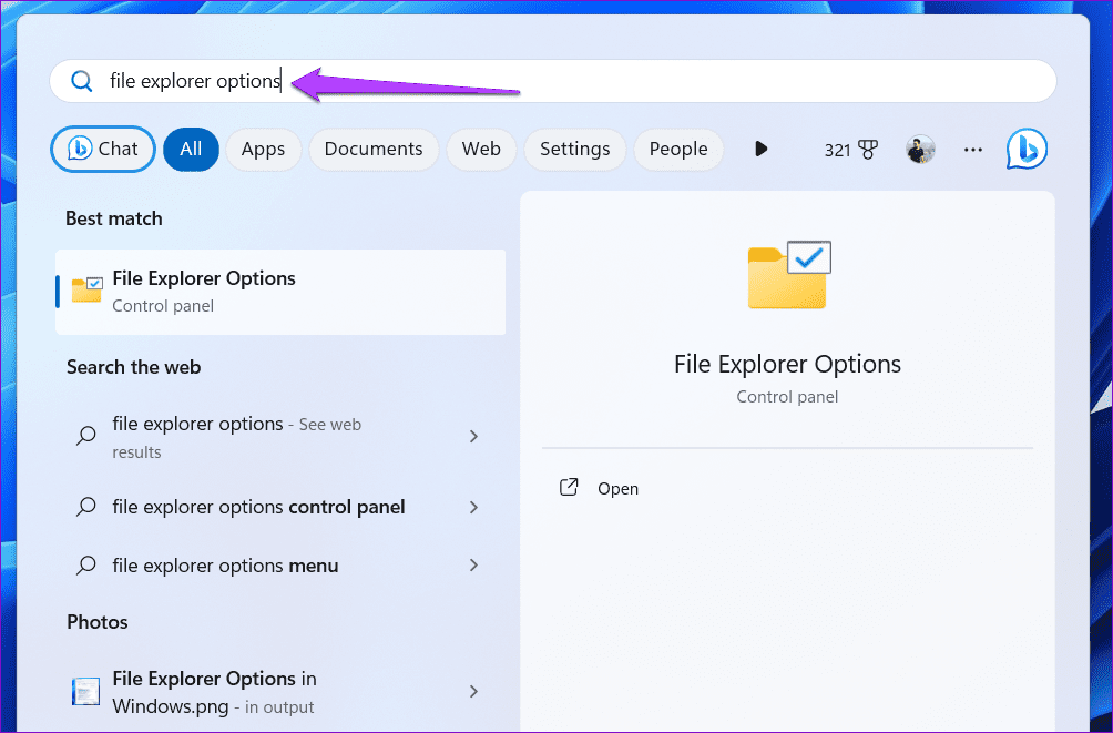 Apri le Opzioni di Esplora File in Windows 11