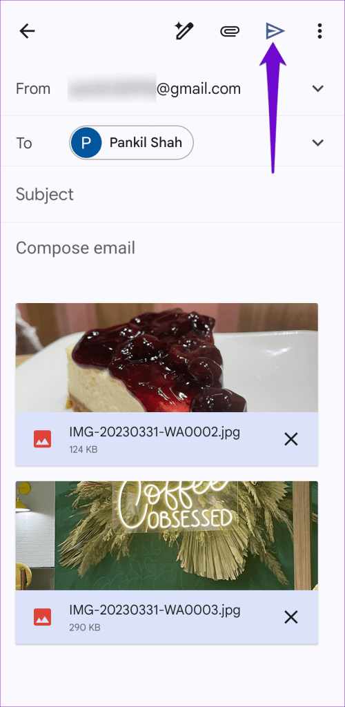 Invio di Foto Tramite Gmail su Android