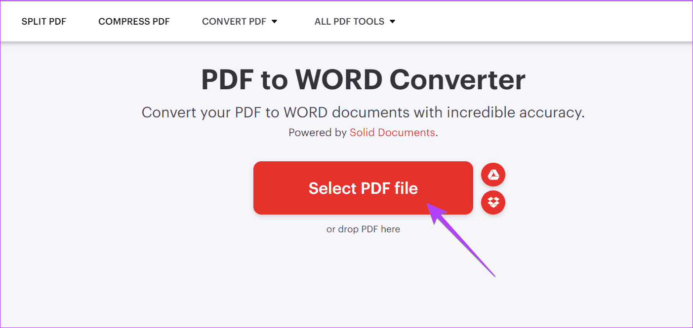 Seleziona file PDF per conversione