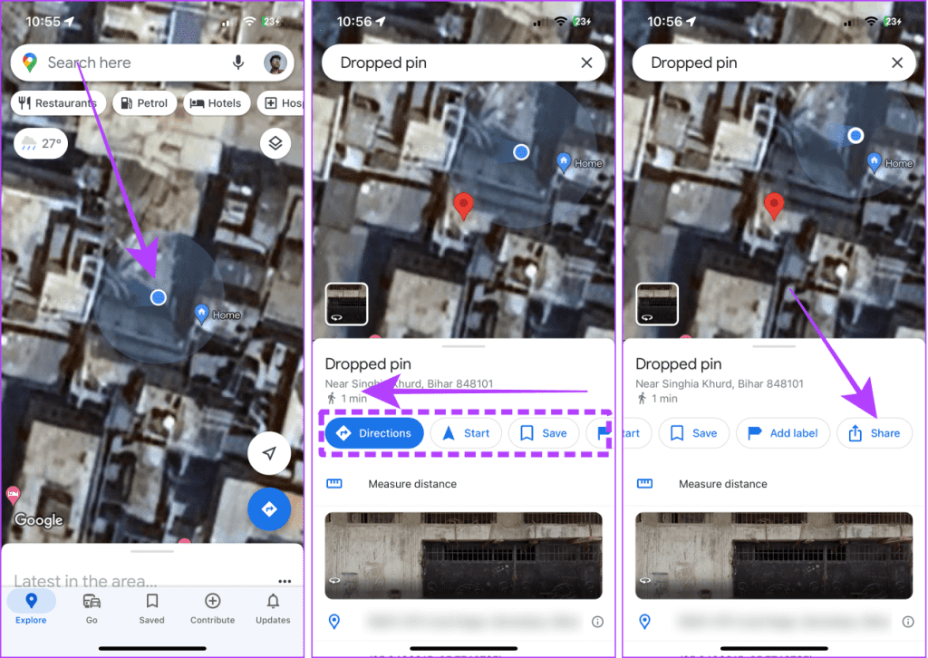 Condividere posizione su Google Maps Static