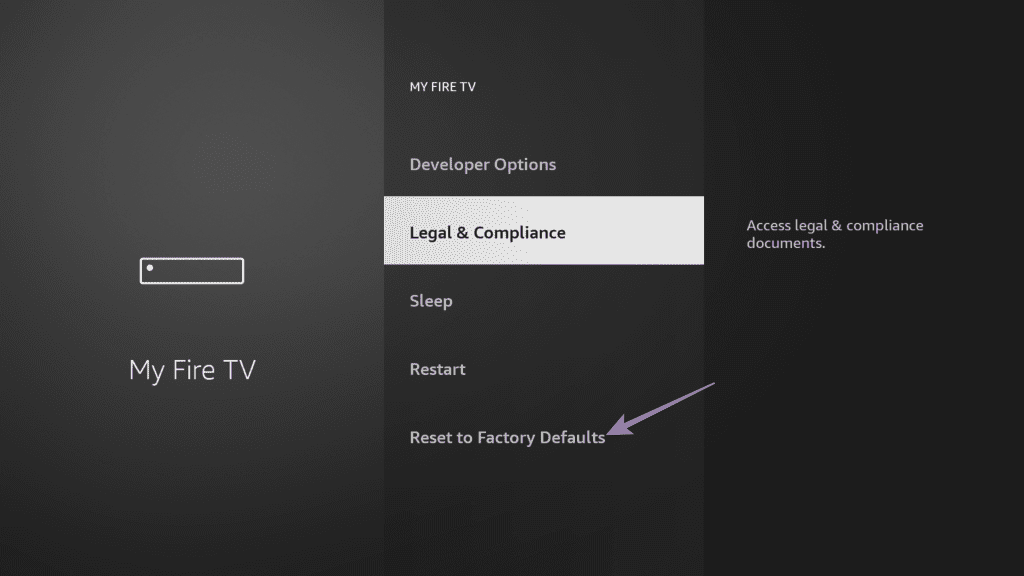 reset to factory defaults my fire tv 1