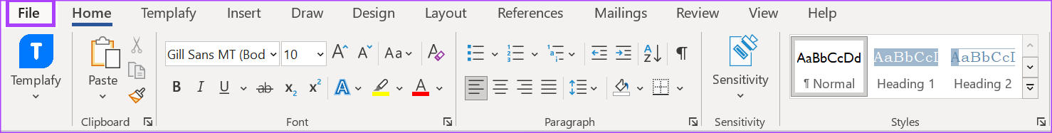 Scheda File di Word