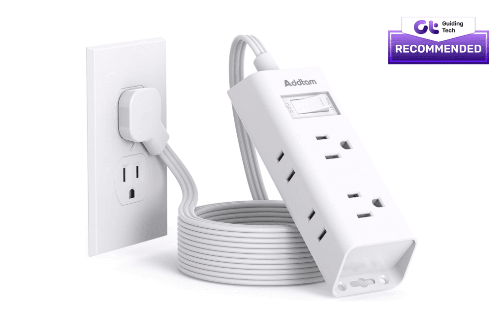 Addtam Flat Plug Power Strip