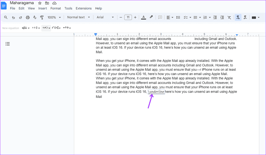 come fare doppie sottolineature in google docs 5