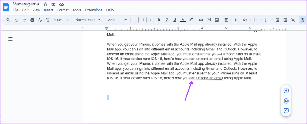 come fare doppie sottolineature in google docs 11