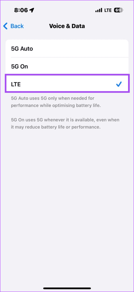 Passare tra 5G e LTE