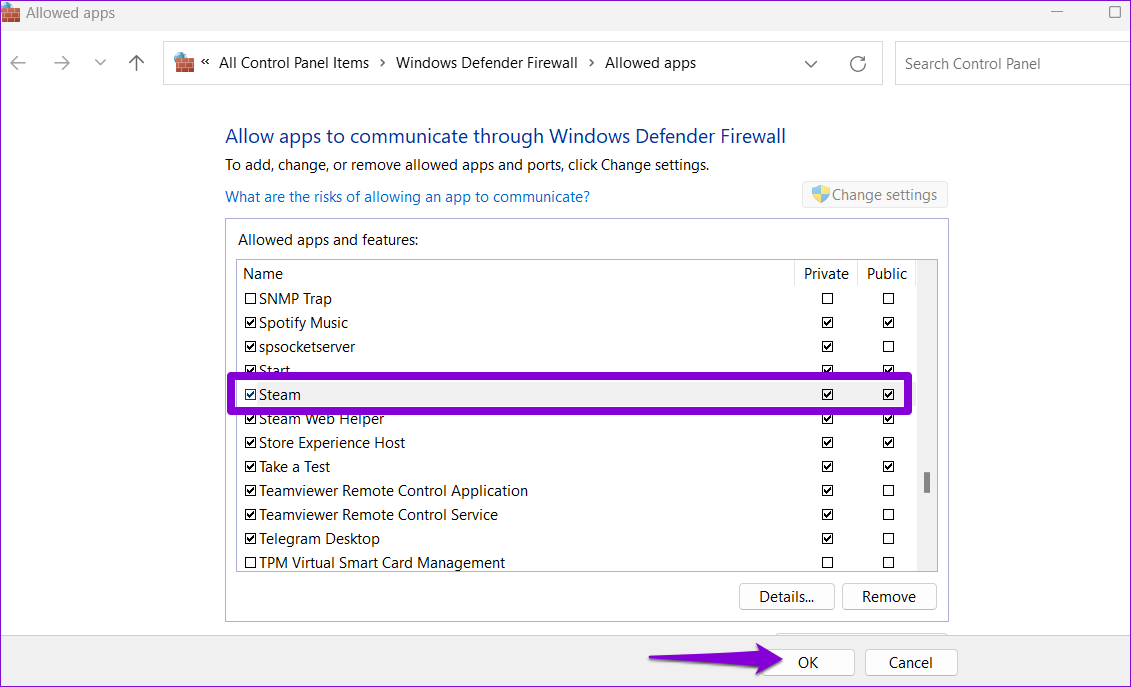 Consentire Steam attraverso il Firewall di Windows