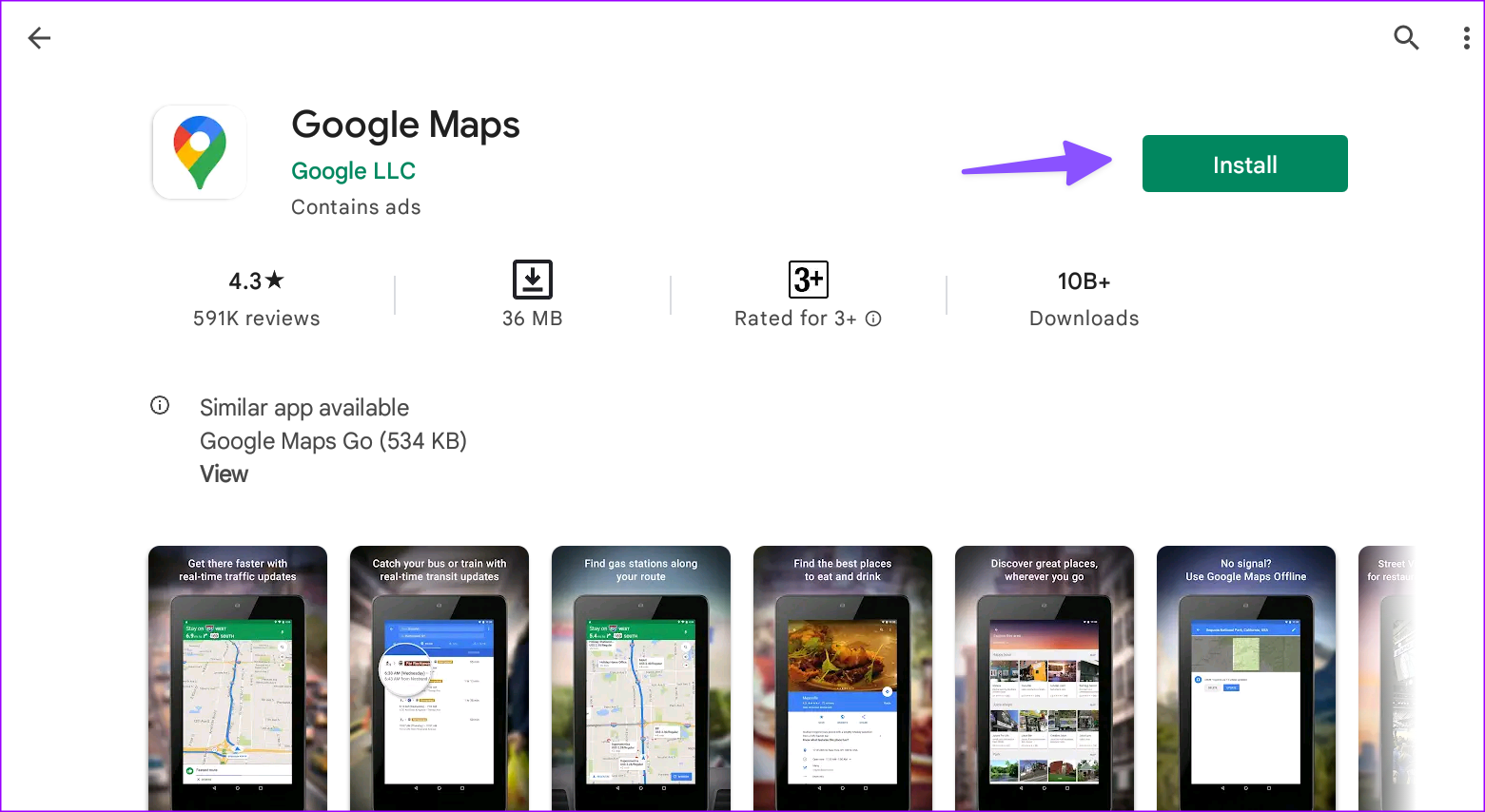 Install Google Maps using BlueStacks