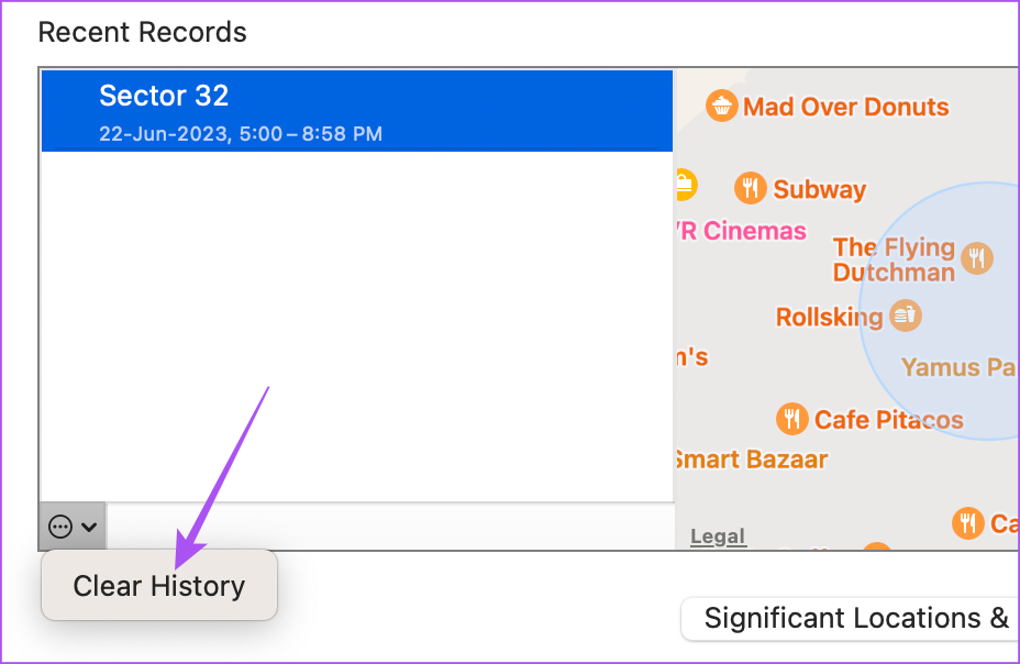 Cancellare la cronologia delle località significative Mac